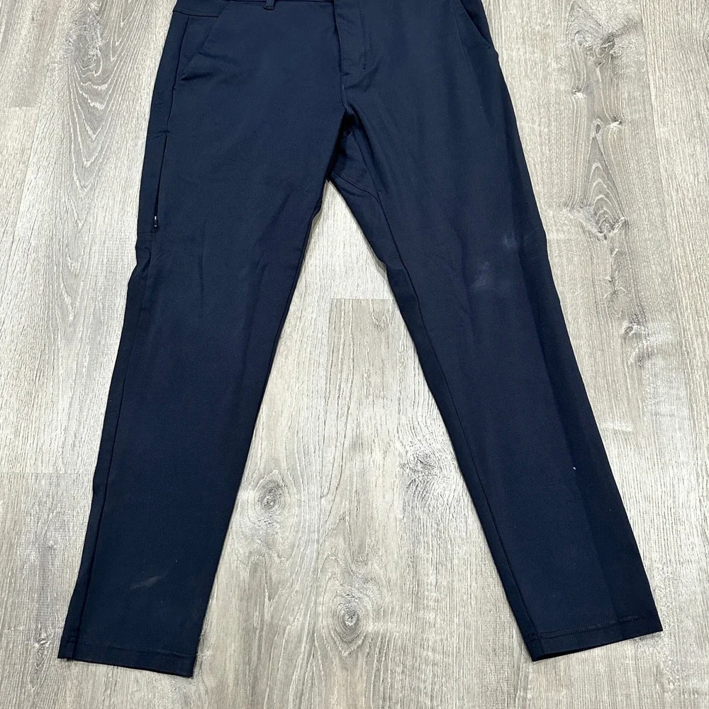 BYLT Premium Basics Everyday Pant 2.0 Mens Large Navy Slim Performance Chino